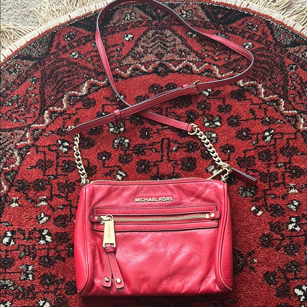 Michael Kors Cherry Red Crossbody Bag